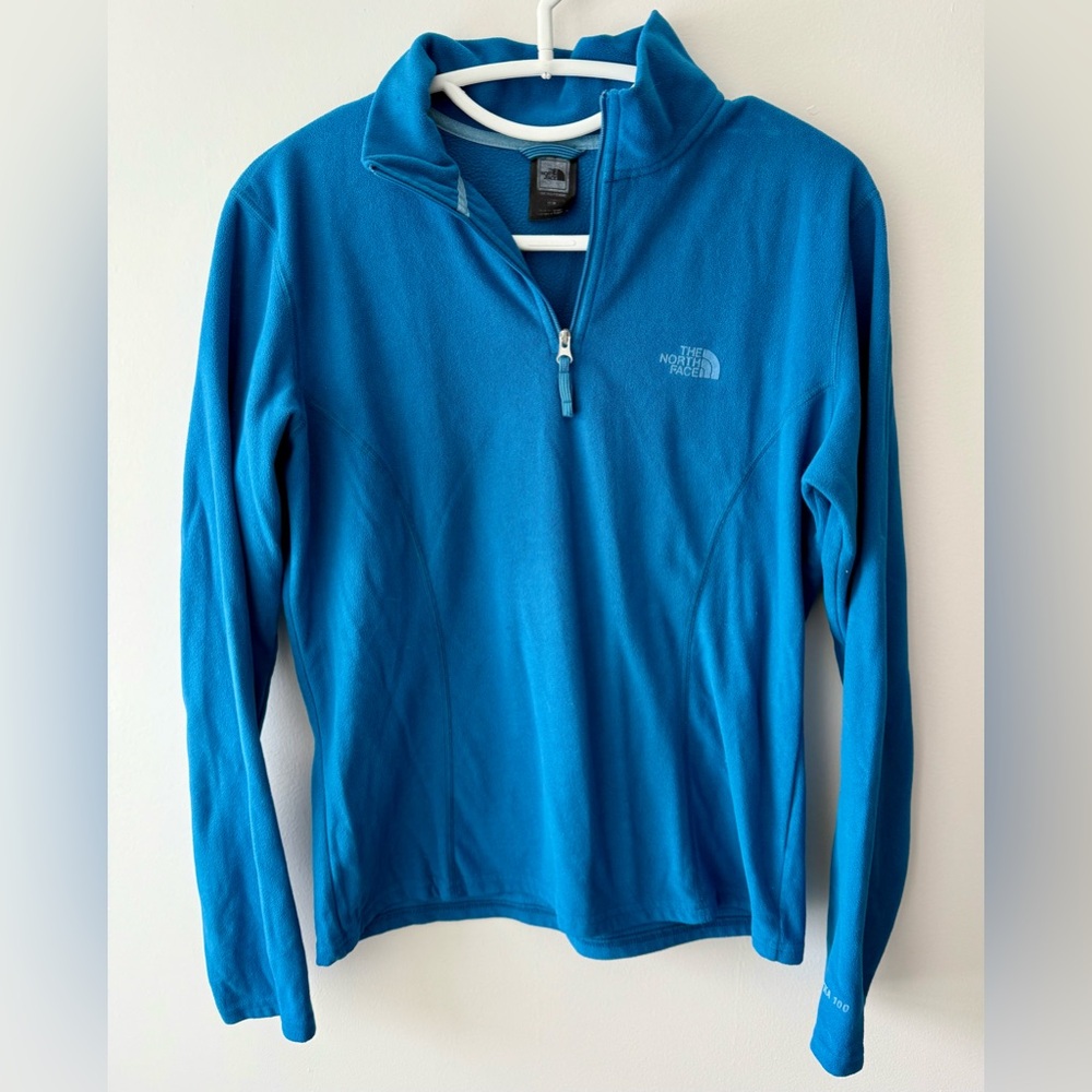 The North Face Blue TKA Glacier Quarter-Zip Pullover Size Medium